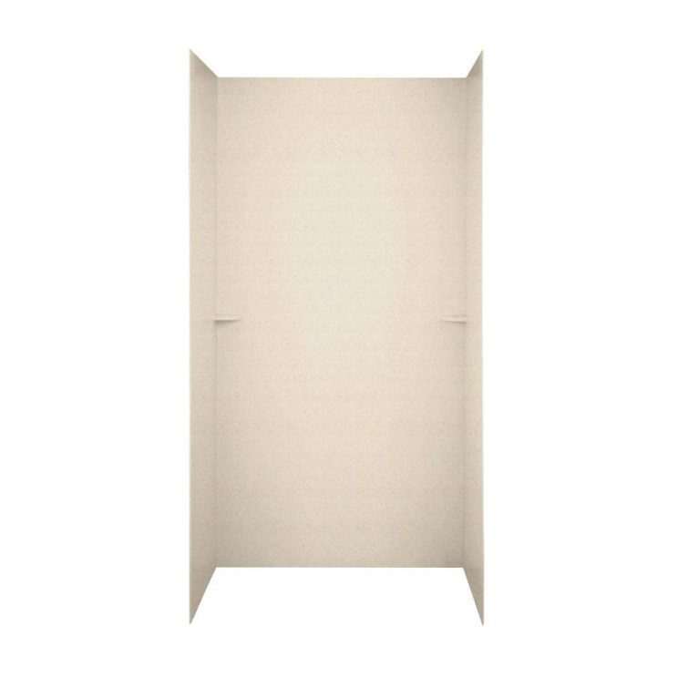 Tahiti Sand Solid Surface Alcove Shower Panel Kit, 60'' W x 36'' D x 72'' H