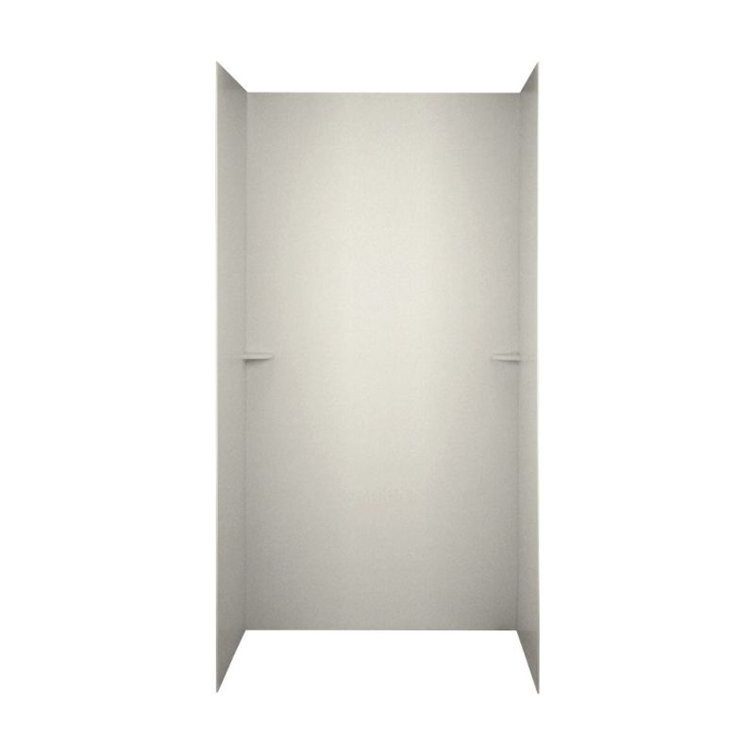 Glacier White Solid Surface Shower Wall Surround Kit