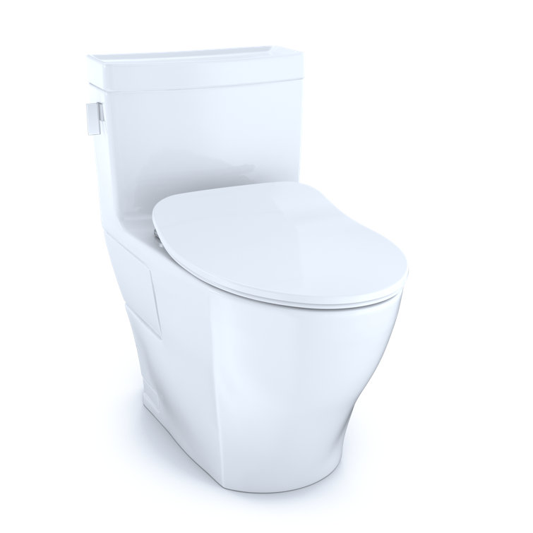 White Elongated One-Piece High Efficiency Toilet