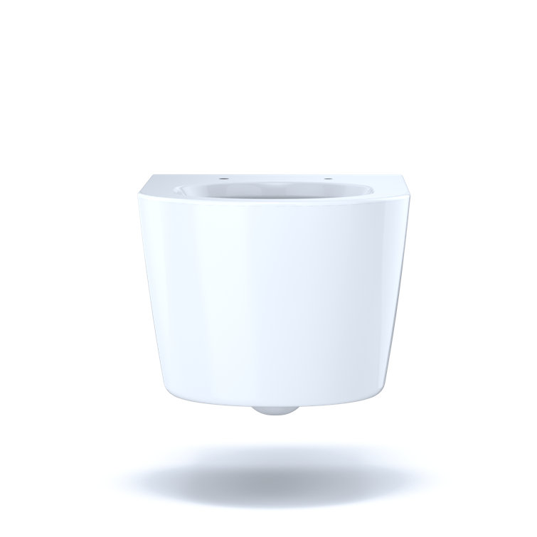 Modern Dual-Flush Elongated Wall-Hung Toilet in Cotton White