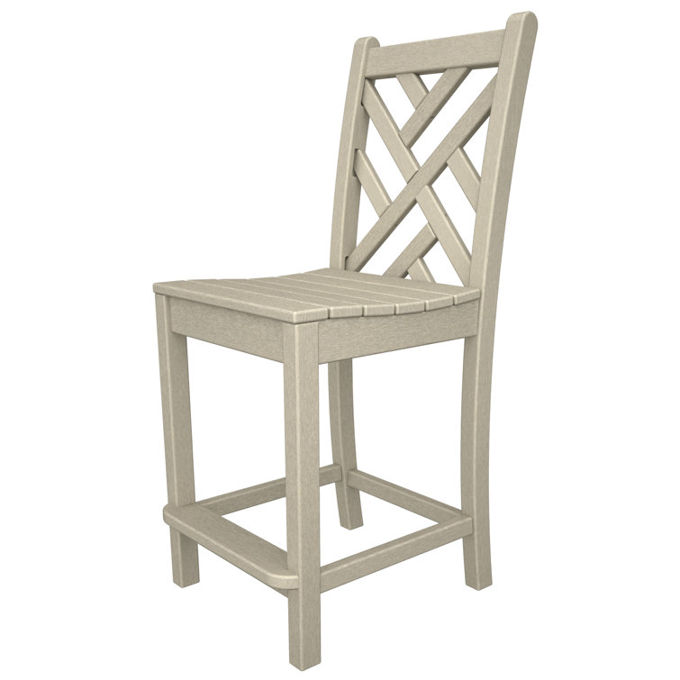 POLYWOOD Chippendale 43" Garden Side Chair in Sand