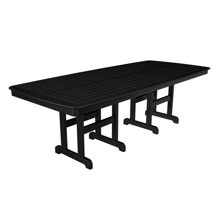 Black Polywood Nautical 72" Outdoor Dining Table