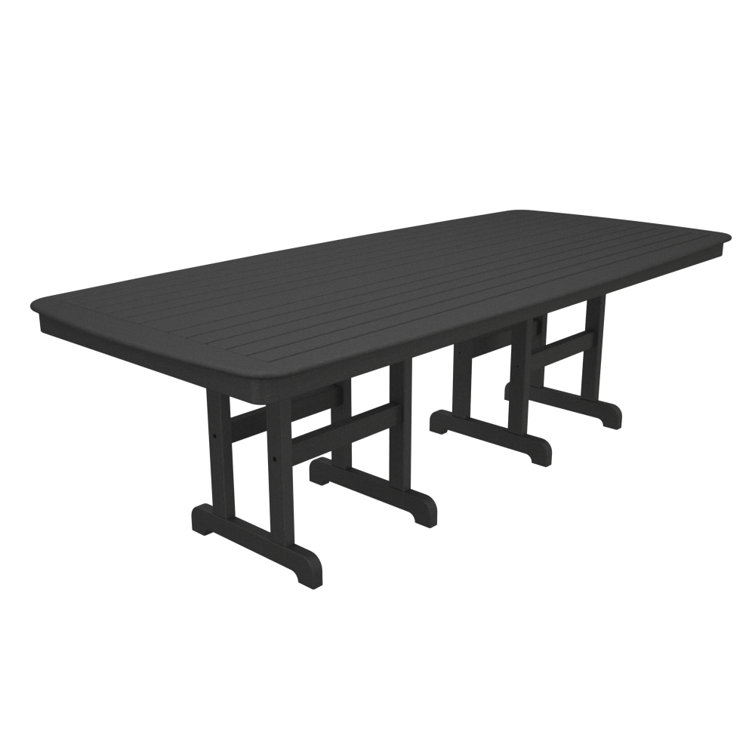 Slate Gray 6-Person Recycled Polywood Outdoor Dining Set