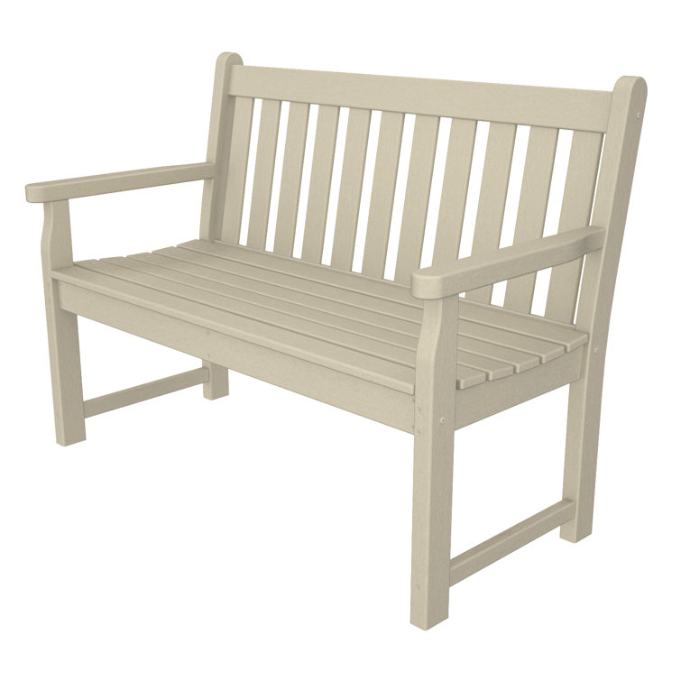 White Polywood Traditional Outdoor Garden Bench