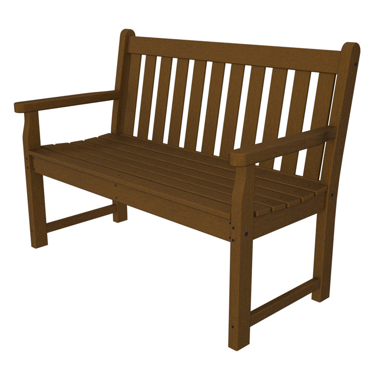 Teak 48" Recycled Plastic Traditional Garden Bench