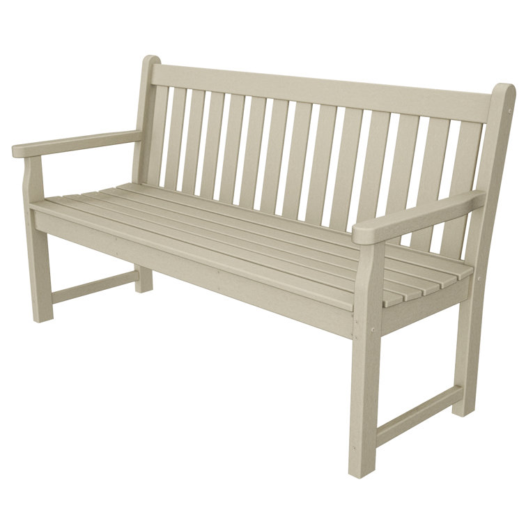 White Polywood Traditional Outdoor Garden Bench