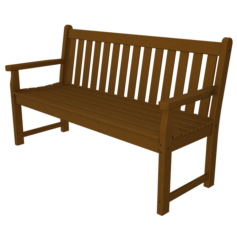 Teak 48" Recycled Plastic Traditional Garden Bench