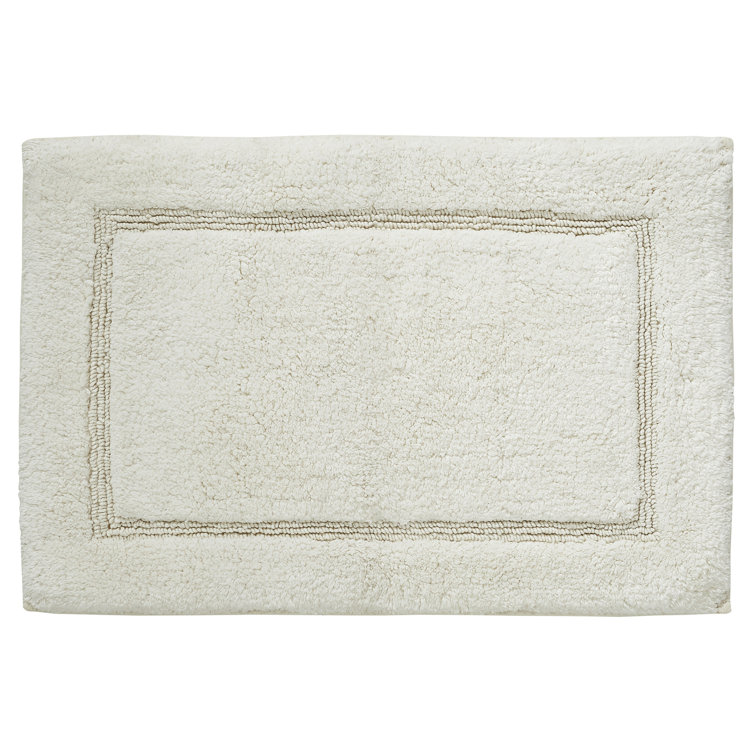 Silver Cotton Non-Slip Bath Mat Set, 2-Pack