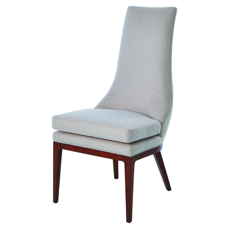Isabella Walnut Rubberwood Dining Chair in Candid Fleece