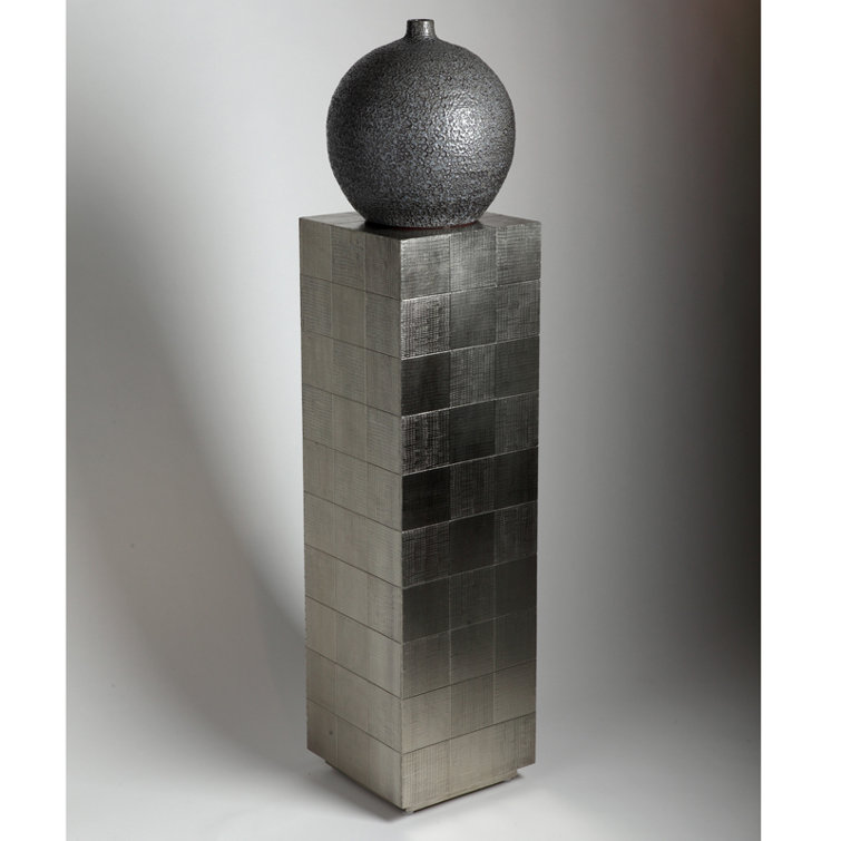 Hand-Hammered German Silver Clad Pedestal