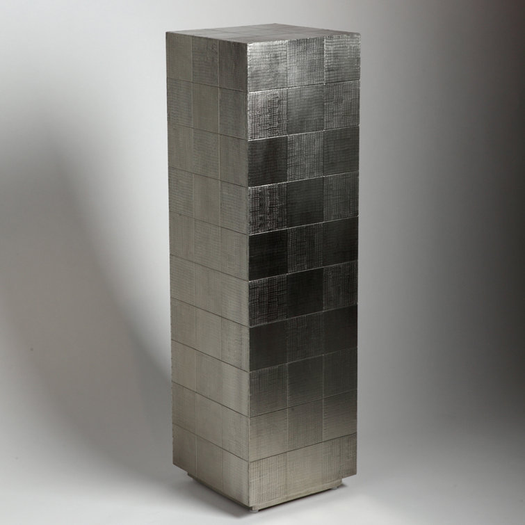 Hand-Hammered German Silver Clad Pedestal