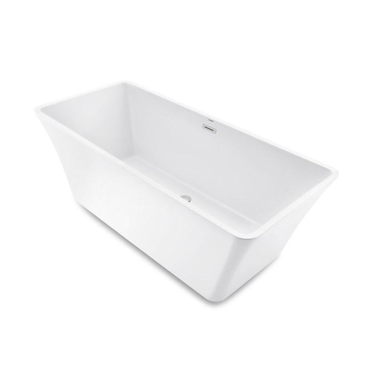 St. Tropez 67" White Acrylic Freestanding Bathtub