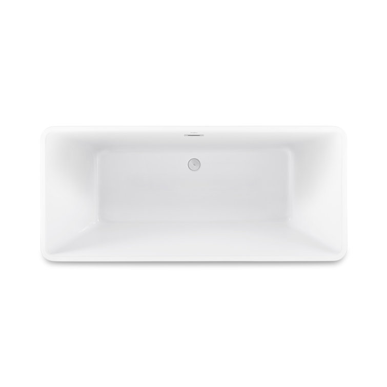 St. Tropez 67" White Acrylic Freestanding Bathtub