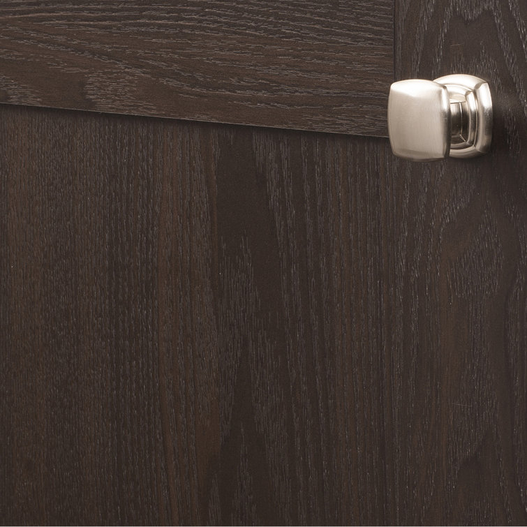 Satin Nickel Square Modern Cabinet Knob with Mounting Hardware