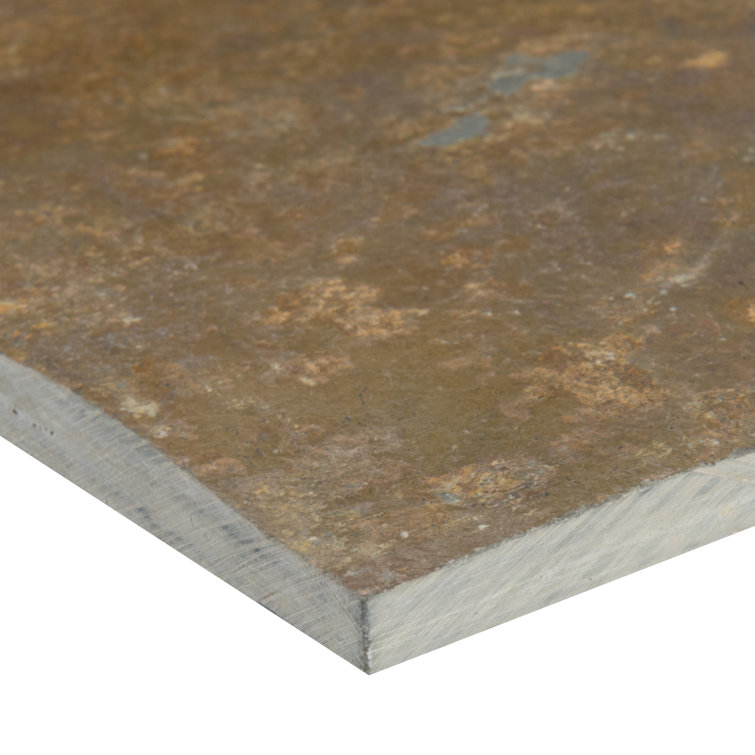 California 16'' x 16'' Slate Field Tile in Rustic Earth Tones