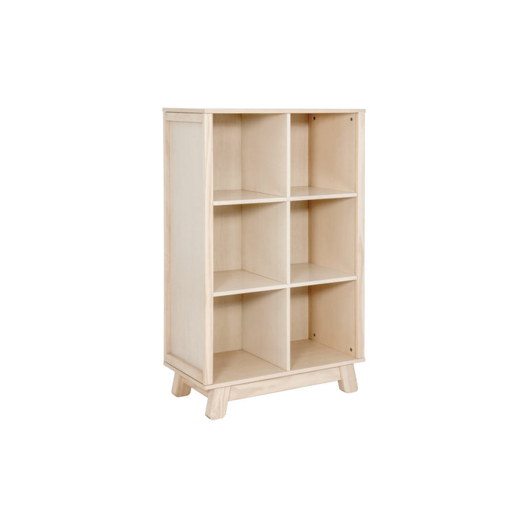 Hudson Playful Angular Legs Washed Natural Kids Cubby Bookcase