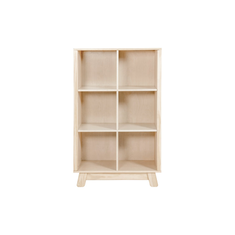 Hudson Playful Angular Legs Washed Natural Kids Cubby Bookcase