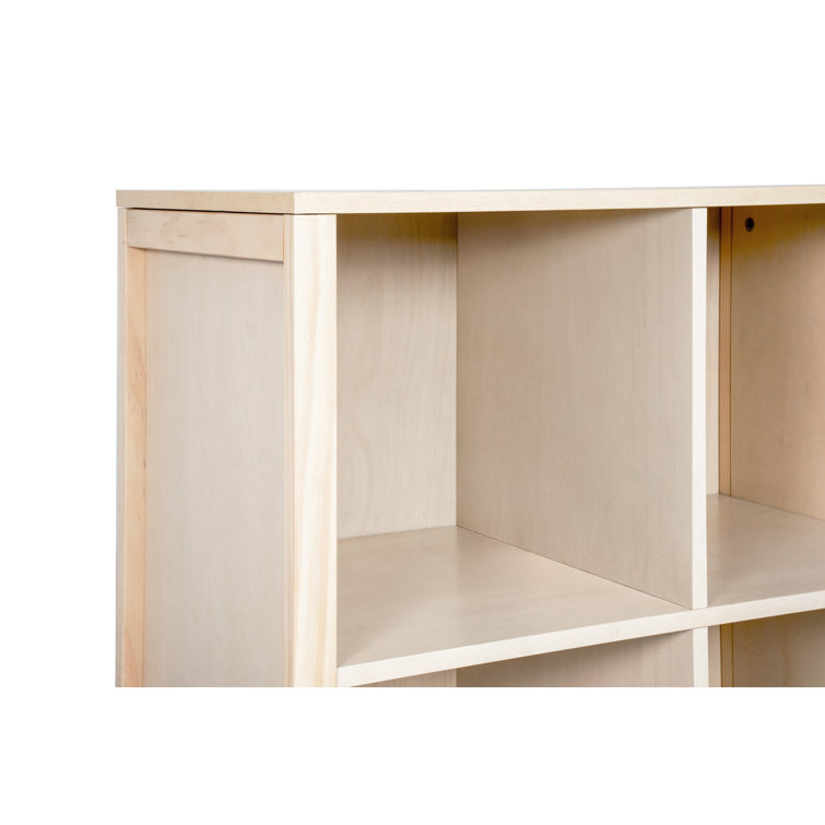 Hudson Playful Angular Legs Washed Natural Kids Cubby Bookcase