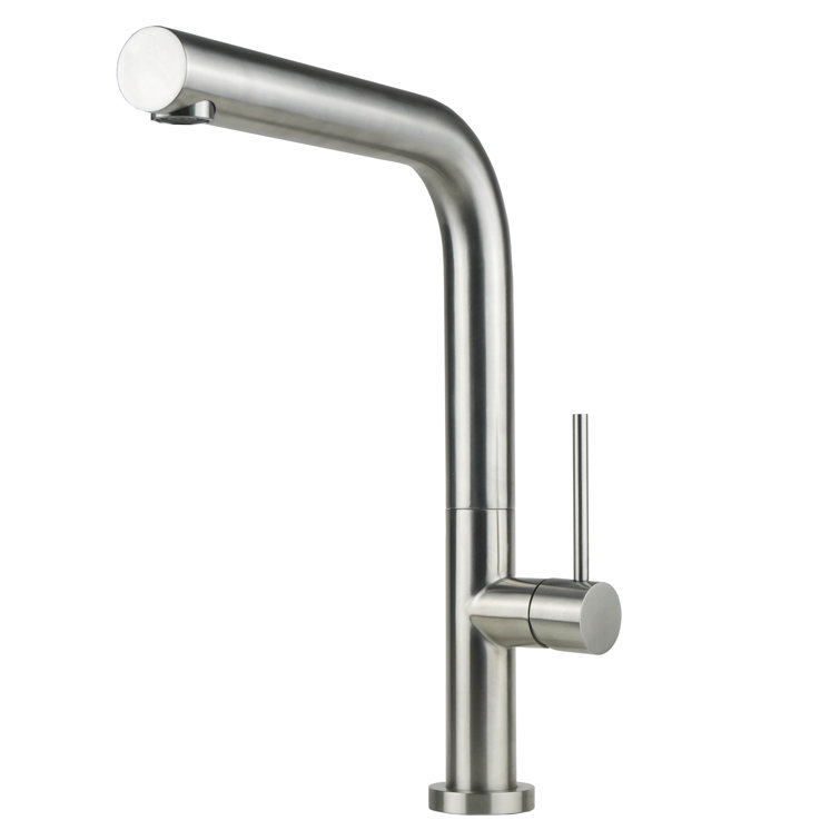 Brushed Nickel Single Handle Modern Kitchen Faucet