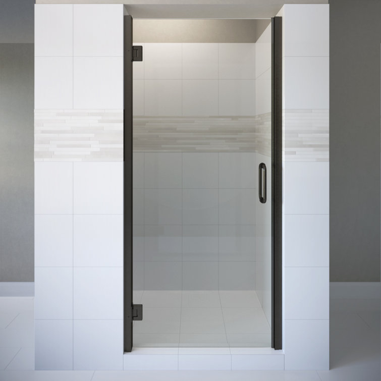 Coppia 72" Clear Glass Hinged Shower Door with Oil Rubbed Bronze Frame