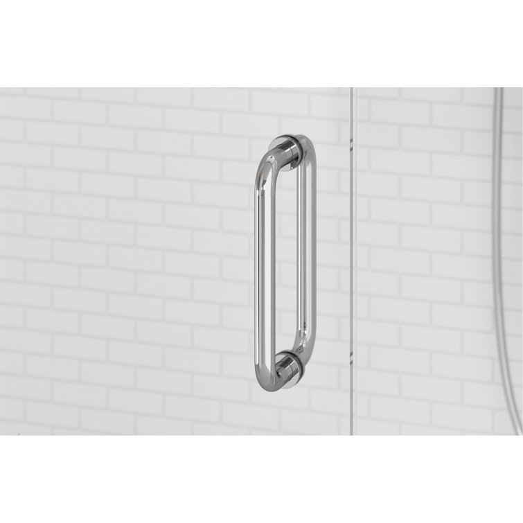 Coppia 34.56" Chrome Clear Glass Hinged Shower Door