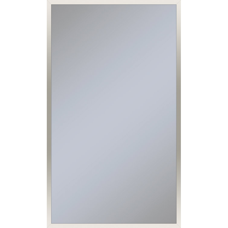 Rectangular Chrome Metal Frameless Bathroom Vanity Mirror