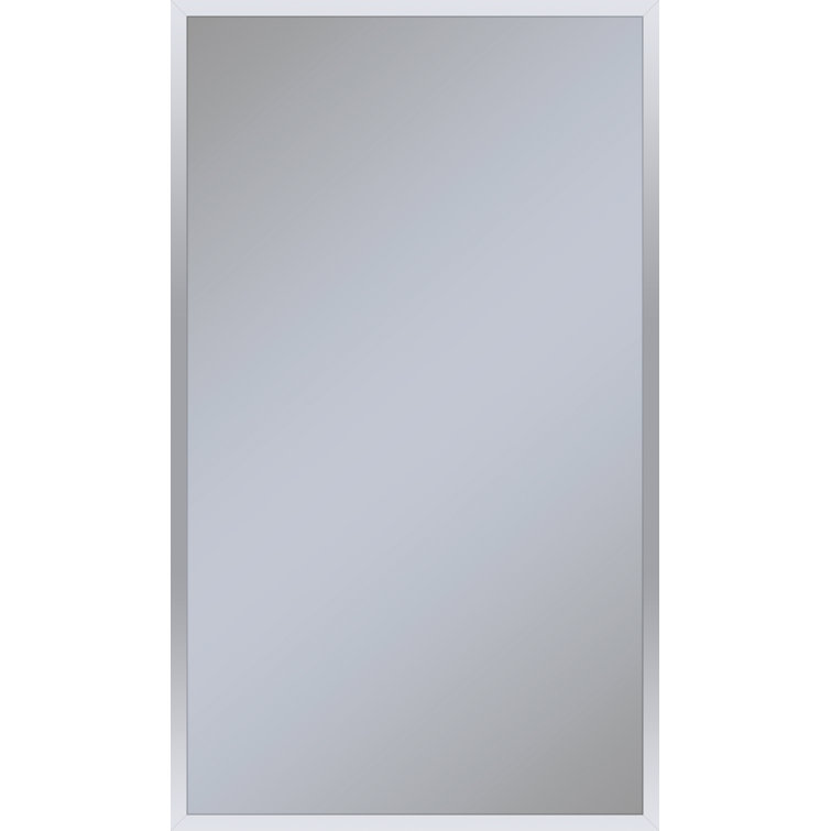 Rectangular Chrome Frameless Modern Bathroom Vanity Mirror