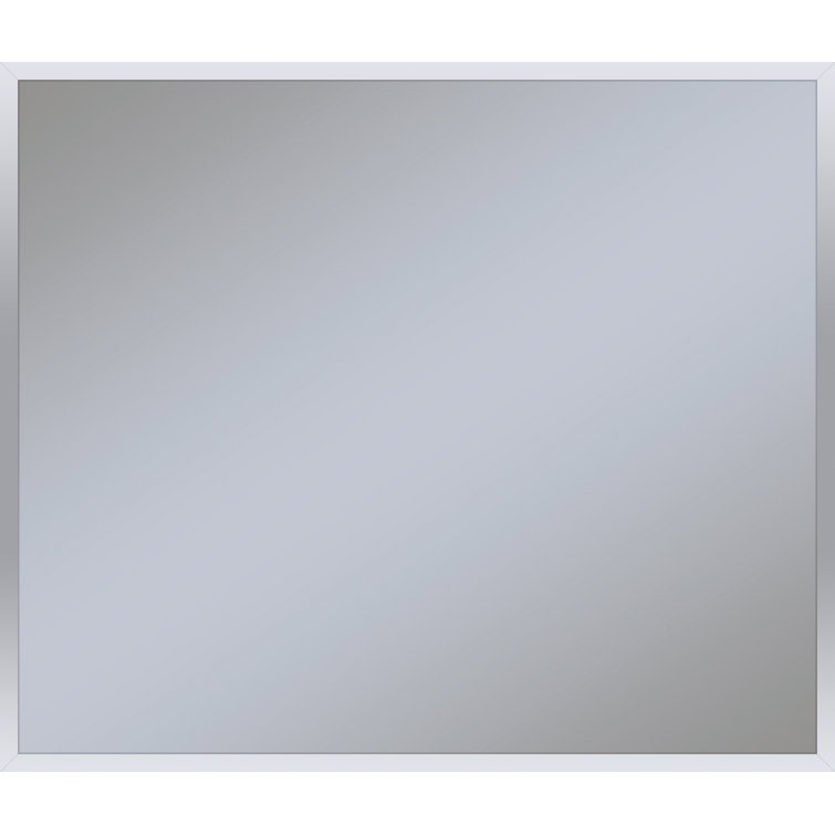 Rectangular Chrome Framed Modern Bathroom Vanity Mirror