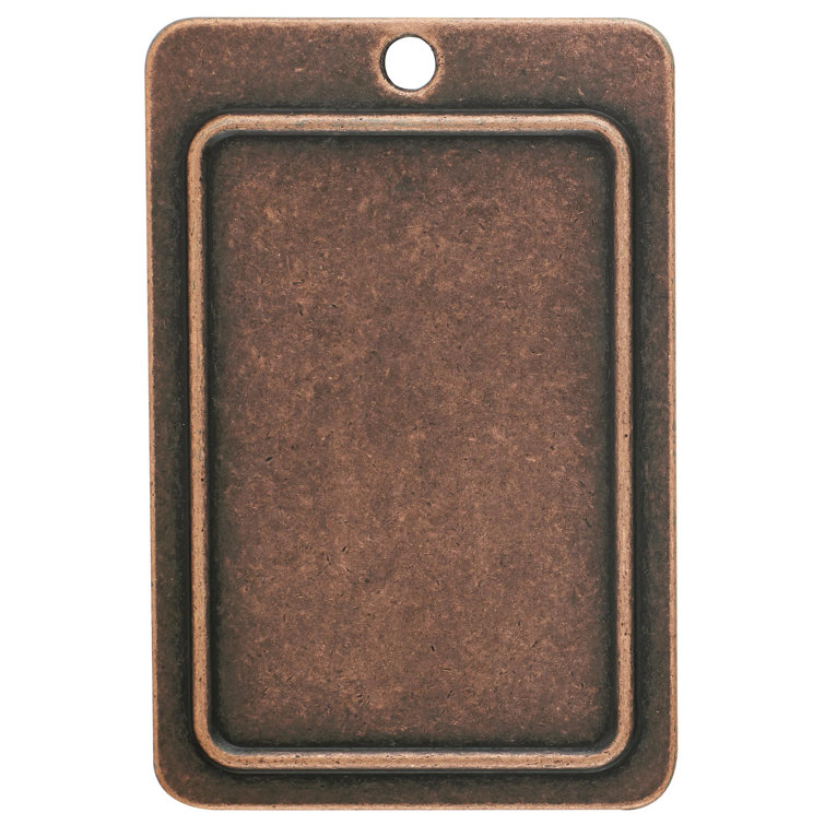 Rustic Bronze Square Cabinet Knob with Mounting Hardware