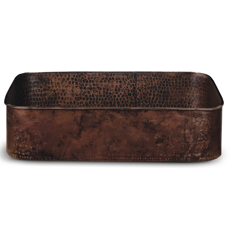 19" Hand Forged Copper Wall-Mount Vessel Sink