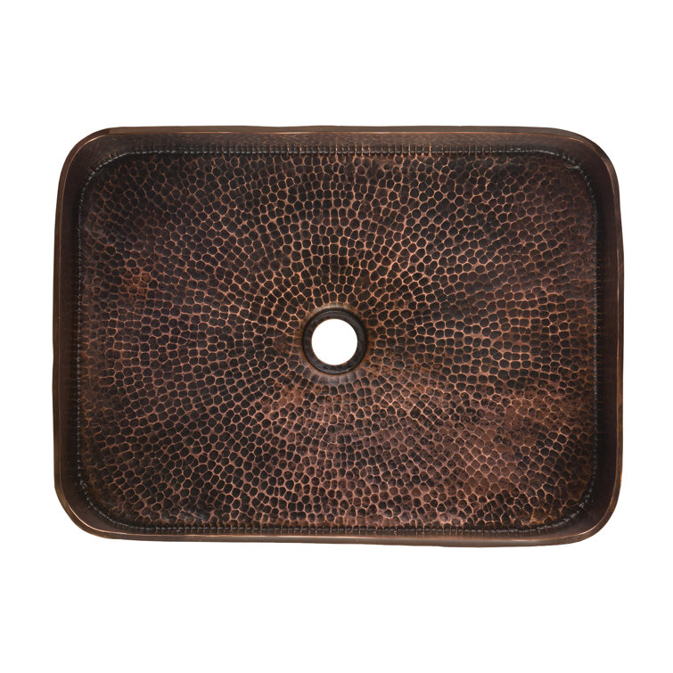 19" Hand Forged Copper Wall-Mount Vessel Sink