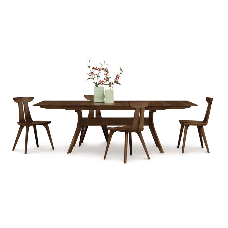 Estelle Walnut Finish Solid Wood Upholstered Side Chair