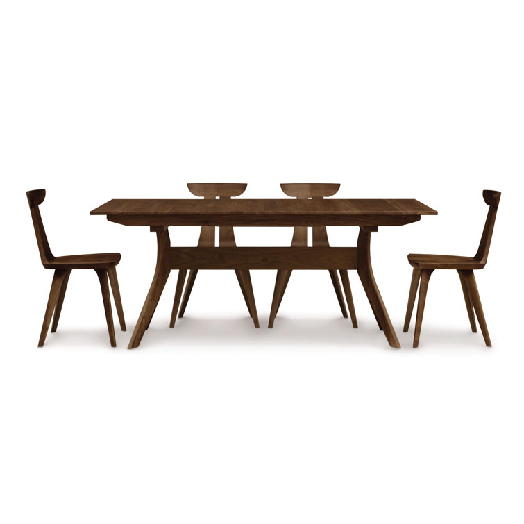 Estelle Walnut Finish Solid Wood Upholstered Side Chair