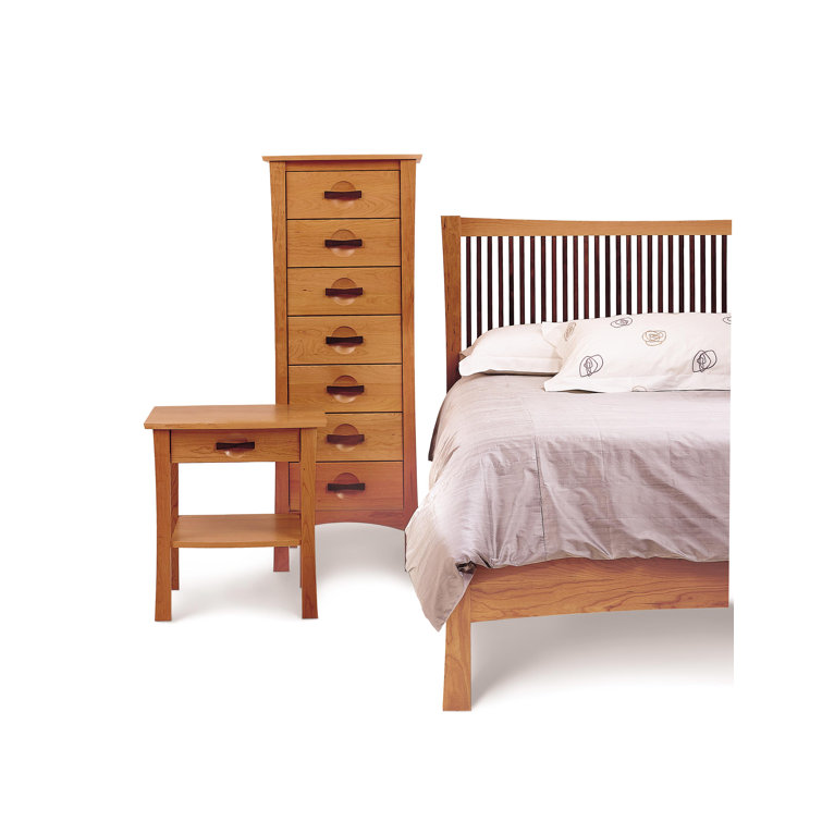 Berkeley Natural Cherry Solid Wood 1-Drawer Nightstand