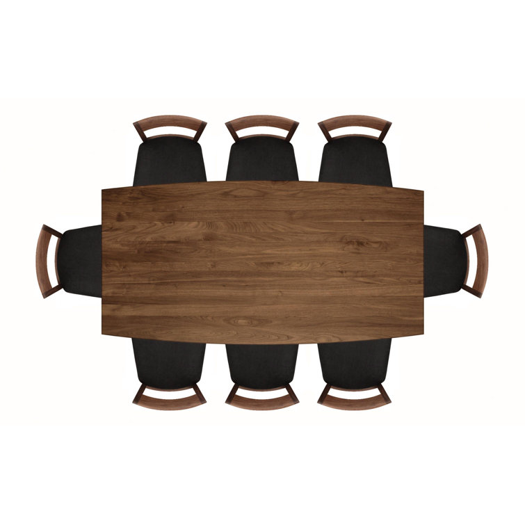 Catalina Mid-Century Modern Solid Walnut Dining Table