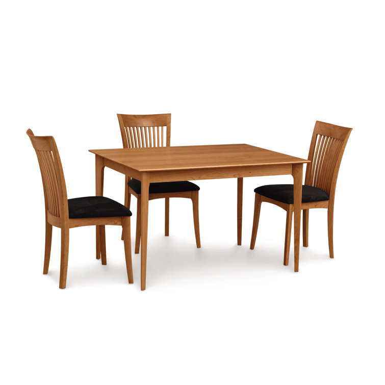 Natural Cherry Solid Wood Extendable Dining Table