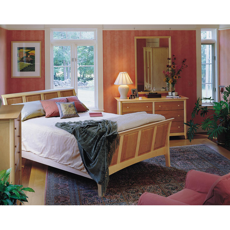 Maple and Cherry Double Dresser with Extra Deep Drawers