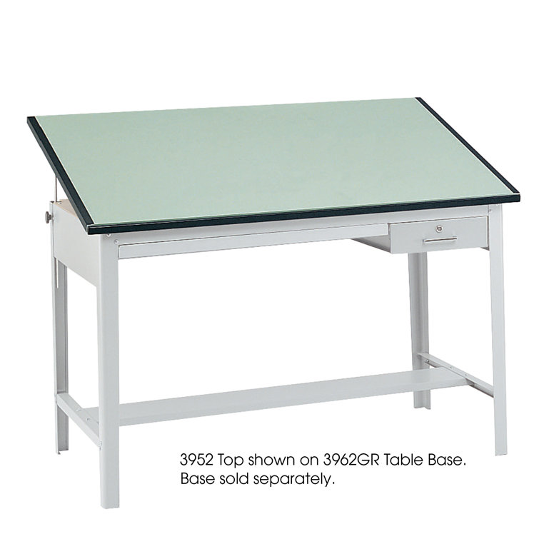 Green Melamine Rectangular 59.8" x 37.5" Particle Board Table Top