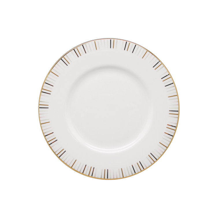 Luminous White Hand-Painted Porcelain Bread Plate