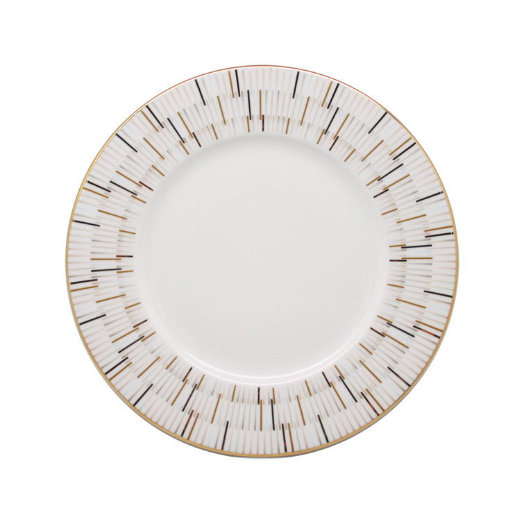 Luminous White Hand-Painted Porcelain Bread Plate
