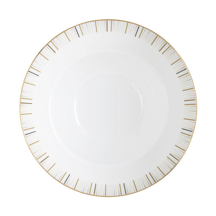 Luminous White Hand-Painted Porcelain Bread Plate