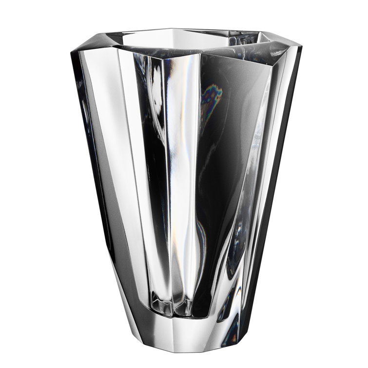 Handmade Asymmetrical Crystal Trumpet Vase