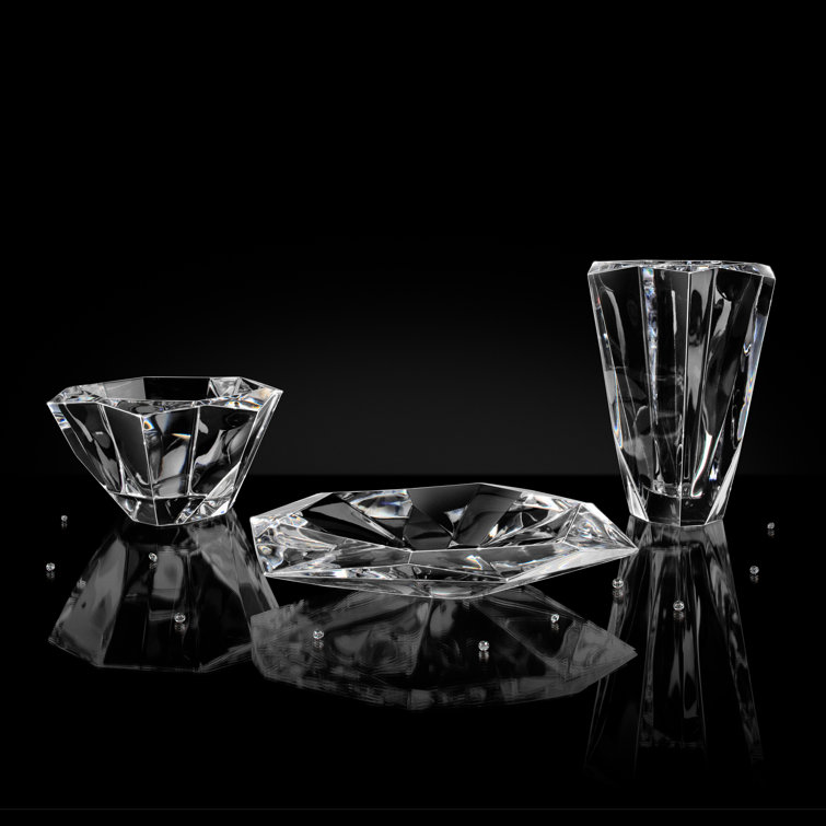Precious Handmade Large Crystal Clear Table Vase