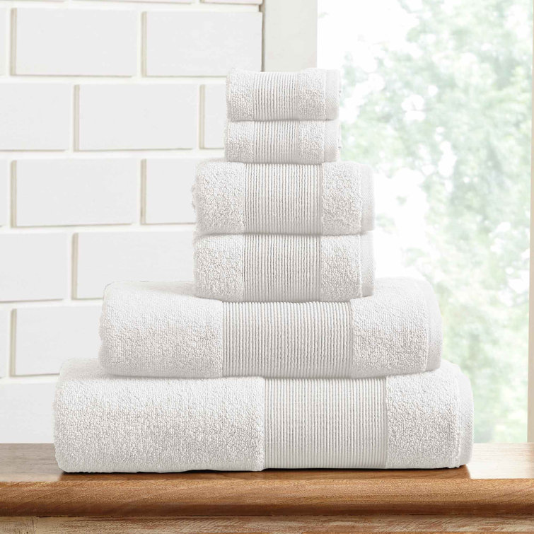 Air Cloud 6-Piece White Cotton Towel Set
