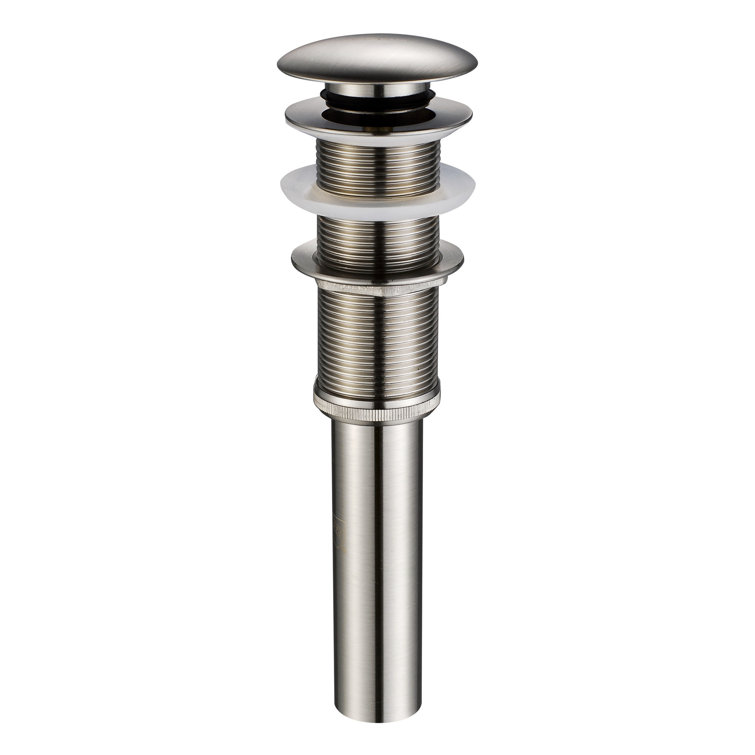 Brushed Nickel Modern Pop-Up Drain for Vessel Sinks