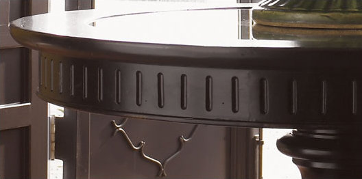 Traditional Marigot Round Wood & Glass Center Table