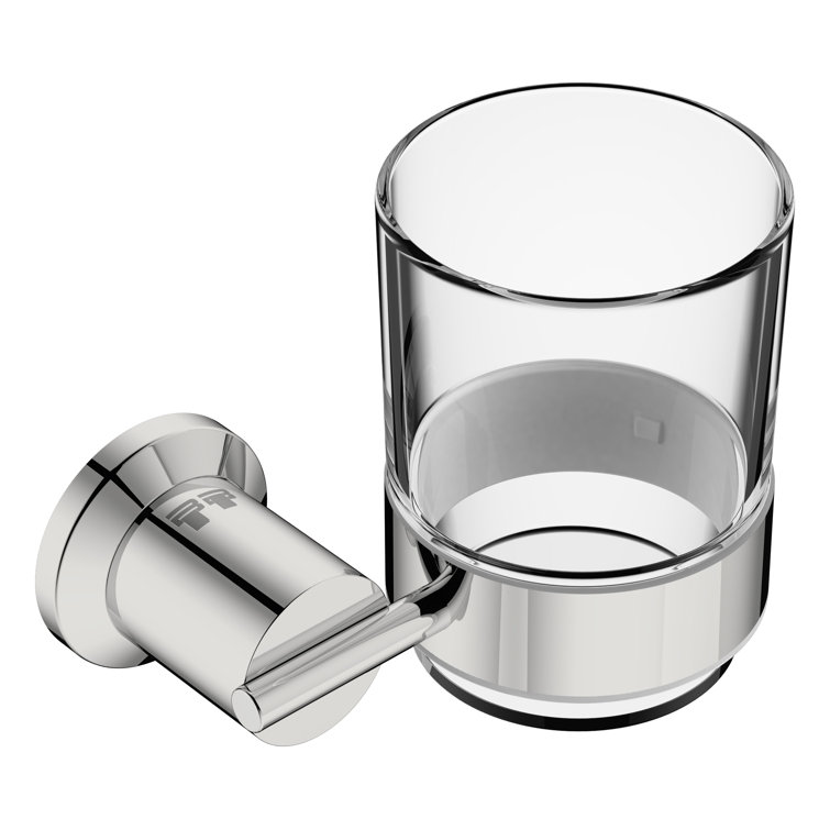 Polished Stainless Steel Wall-Mounted Tumbler Holder