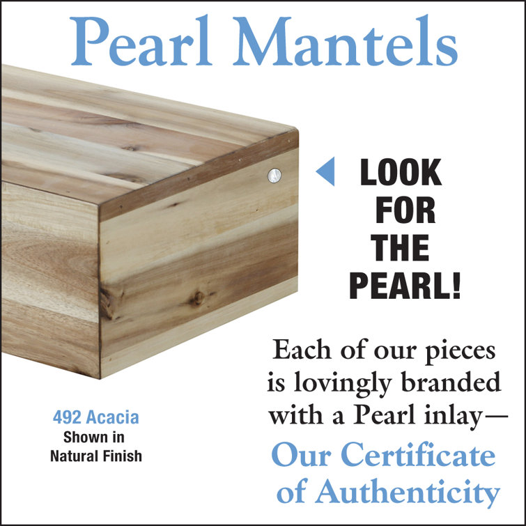 Natural Distressed Acacia Wood 48" Wall Mantel Shelf