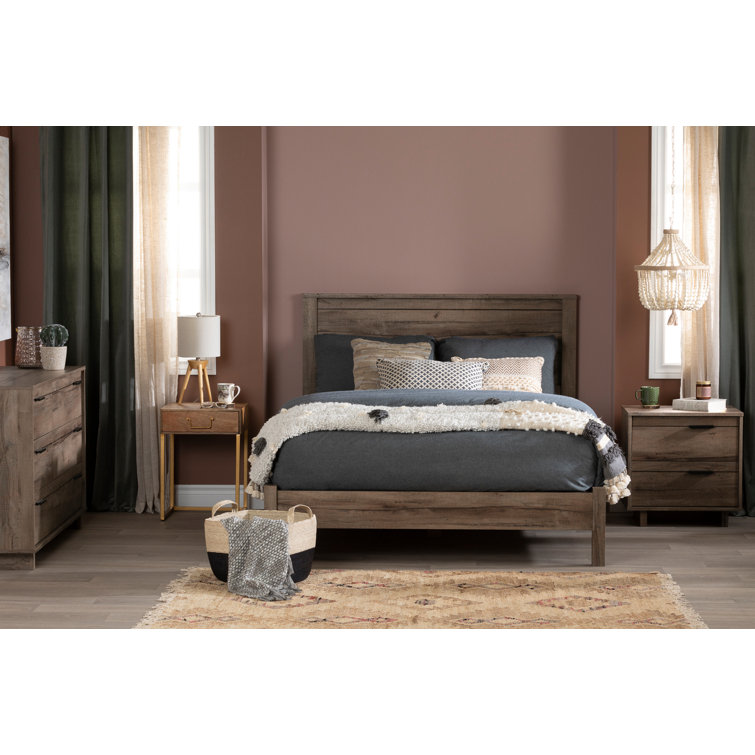 Fynn Fall Oak Industrial Double Dresser with Metal Drawer Pulls