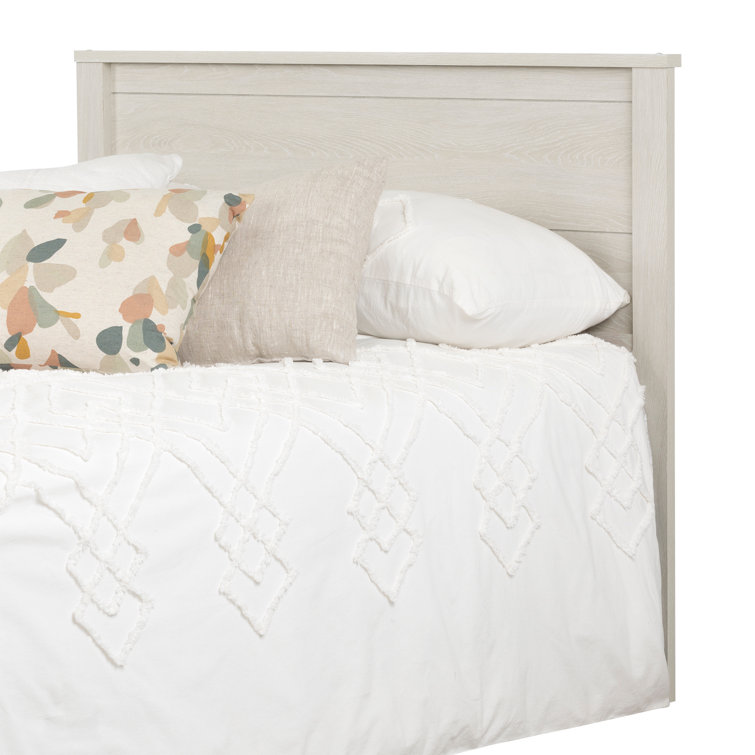 Fynn Full Winter Oak Wood Panel Headboard with Storage